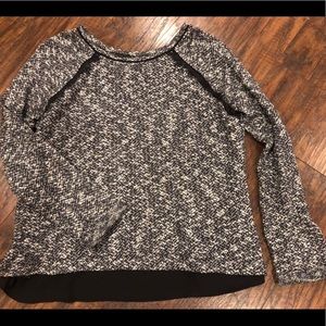 Black & grey sweater with fly-away back WHBM